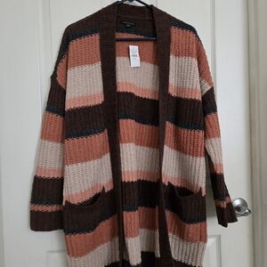 American Eagle Outfitters Multicolor Striped Cardigan